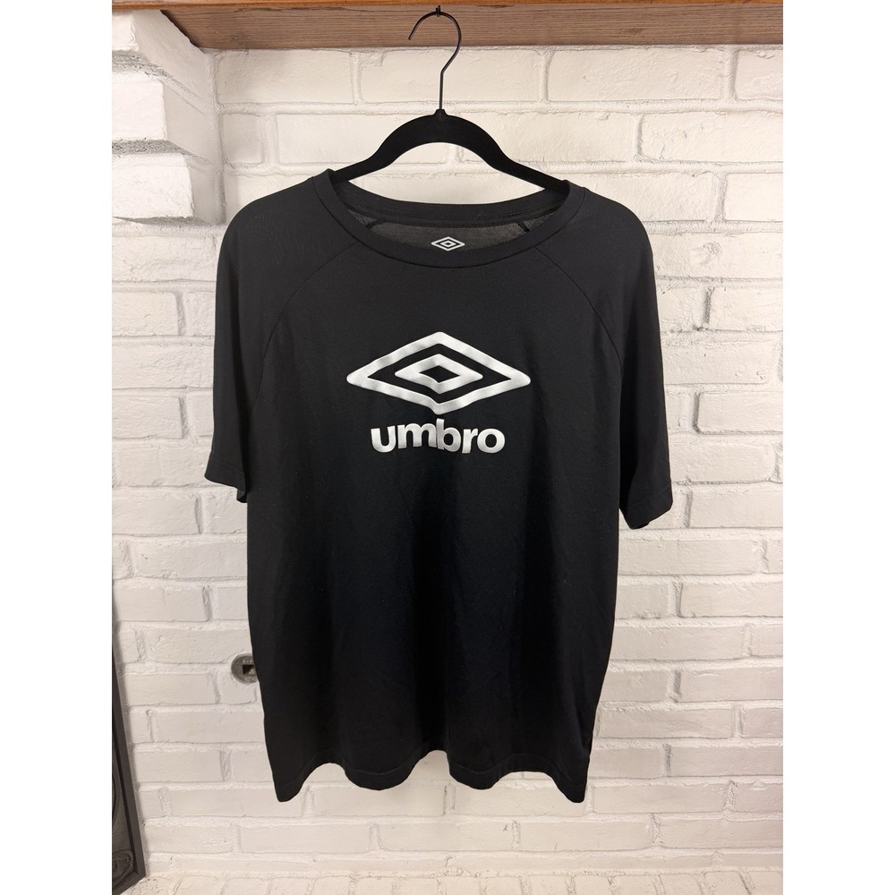 Umbro Mens XL Black Double Diamond Logo T Shirt Soccer Football Streetwear